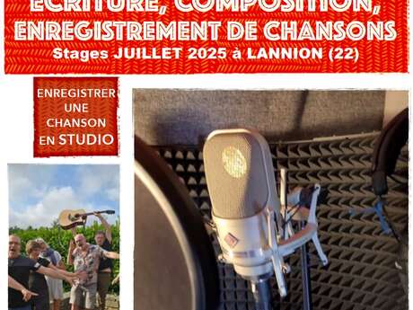 Stages d'écriture, composition et enregistrement de chanson