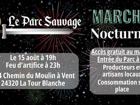 Marché nocturne et feu d'artifice