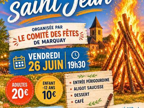 Feu de la Saint Jean à Marquay