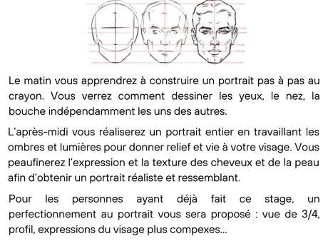 Stage dessin-peinture : Le Portrait par Floriane VIRGO