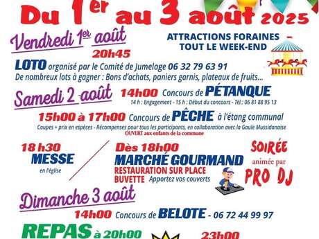 Fête du village: Pêche, Pétanque et Marché gourmand