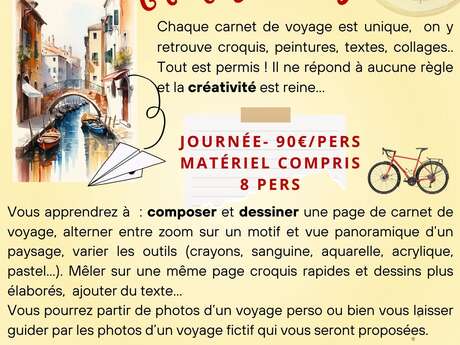 Stage dessin-peinture : Carnet de Voyage