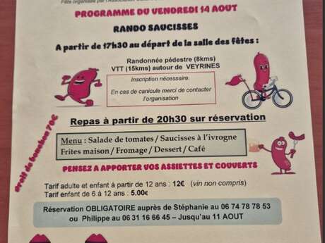 Rando saucisses à Veyrines de Vergt