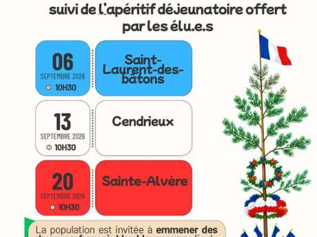 Communal Maypole-raising ceremony in Val de Louyre and Caudeau