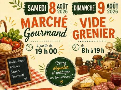 Fête locale : marché gourmand et feu d'artices