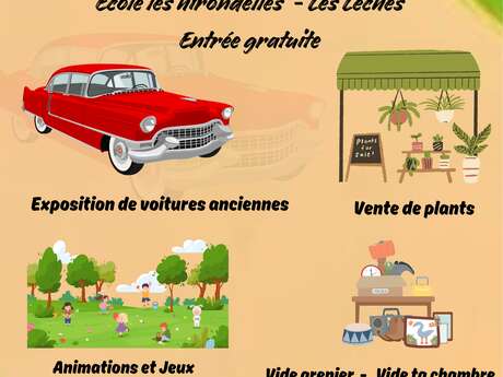 Vide grenier, Vente plants et fleurs, Activités enfants
