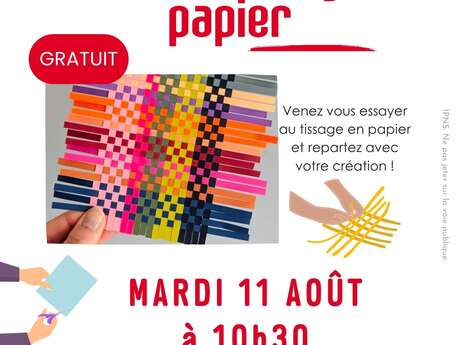Atelier tissage en papier