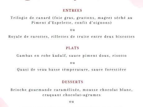 Repas de la Saint Valentin - Le Tropicana