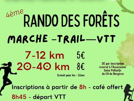 4ème Rando des forêts : Trail, randonnée pédestre et VTT