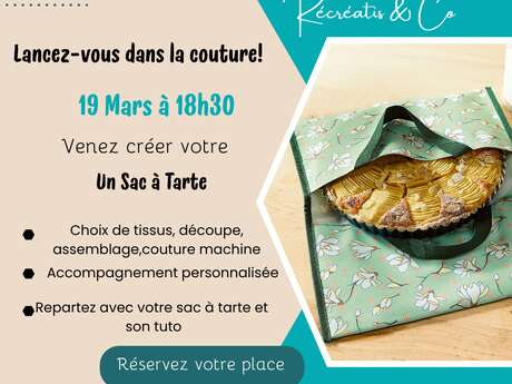 Viens fabriquer ton sac à tarte- Atelier couture