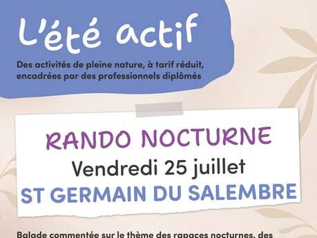 Été actif : Rando nocturne