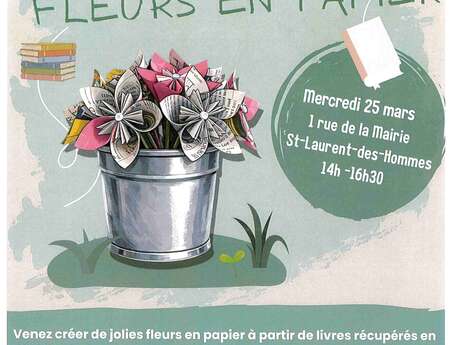 Atelier création de fleurs en papier Adultes et enfants