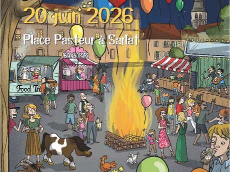 Feu de la Saint Jean à Sarlat