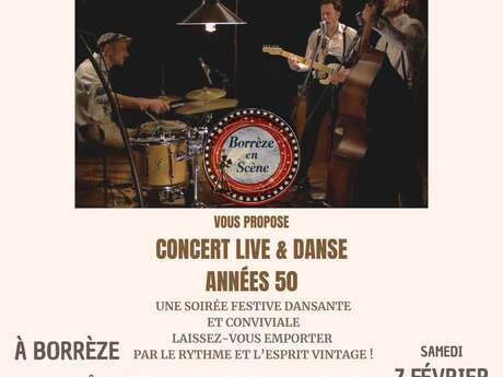 Soirée Rock’n’Roll années 50 – Concert avec Rusty Wheels