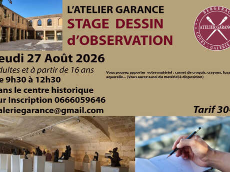 Stage dessin d'observation