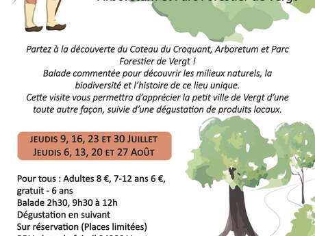 Balade & Dégustation : Au Coteau du Croquant Arboretum et Parc Forestier de Vergt