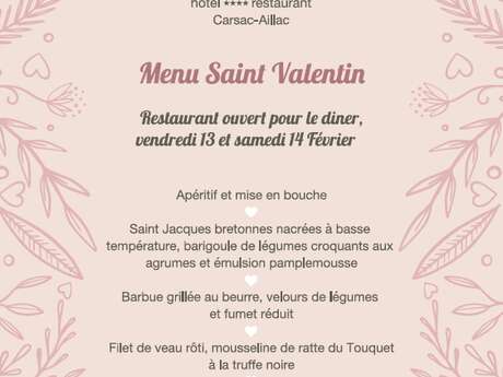 Repas Saint-Valentin - La Villa Romaine Carsac-Aillac