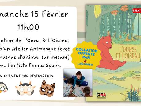 Projection de "l'Ourse et l'Oiseau" et atelier Animasque