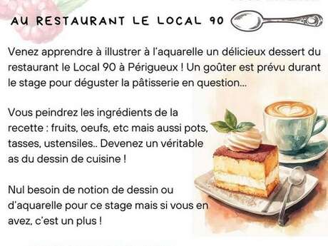 Stage Dessin - Peinture : L'aquarelle des Gourmands par Floriane VIRGO