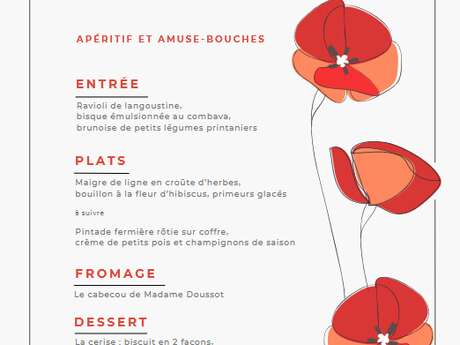 Repas de la fête des mères- La Villa Romaine Carsac-Aillac