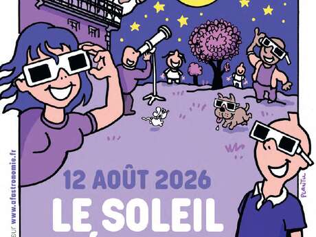 Observation de l'éclipse solaire à Borrèze