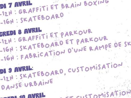 Ateliers graffiti ou parkour