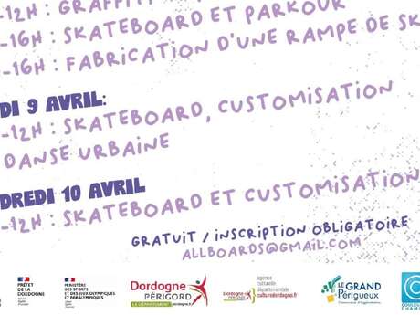 Ateliers skateboard ou customisation