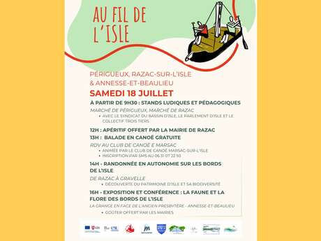 Au Fil de l'Isle | Balade en canoë gratuite