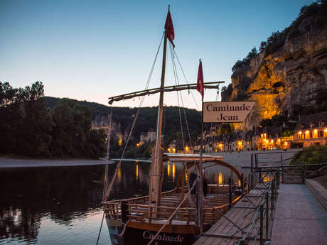 Fête votive avec feux d'artifice à La Roque Gageac