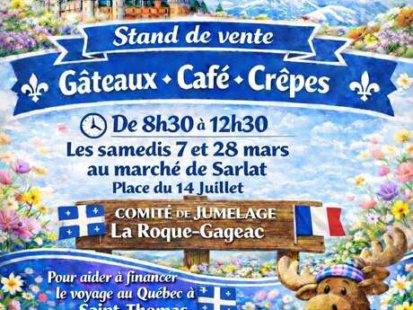 Stand de vente : Voyage au Québec