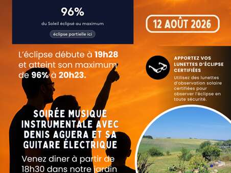 Soirée champêtre éclipse et étoiles en musique