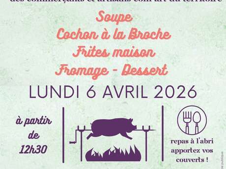 Repas cochon à la broche