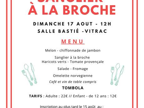 Repas Sanglier à la broche