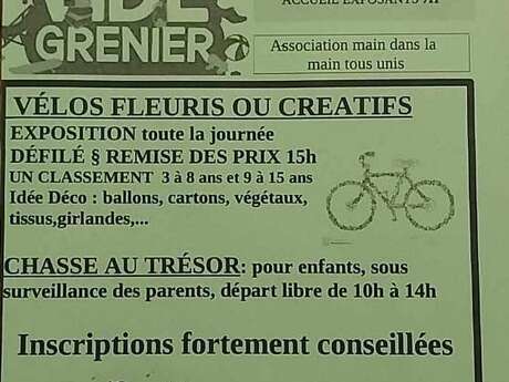 Vide-greniers avec concours vélos fleuris et chasse aux... Le 9 juin 2024