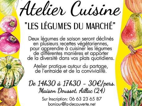 Atelier cuisine "Les légumes du marché" - Aillac