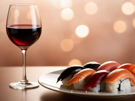 Atelier dégustation de vins et sushis