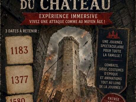 Reconstitution de l'attaque du château de Bourdeilles