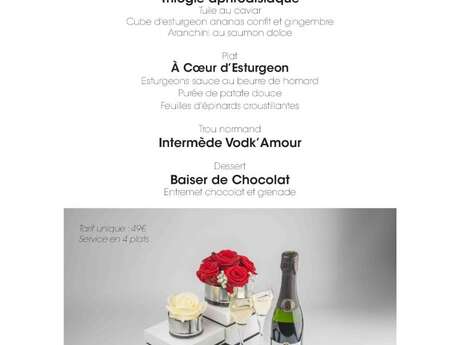 Saint-Valentin : restaurant Le Domaine-Caviar de Neuvic
