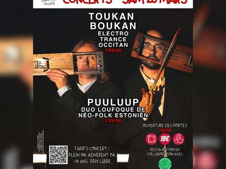 Concert TOUKAN BOUKAN & PUULUUP avec Le Monde dans mon village