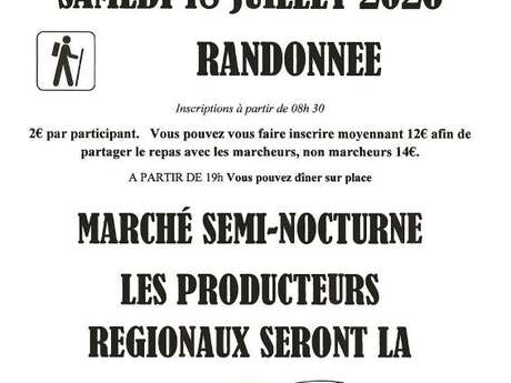 Randonnée & marché semi-nocturne
