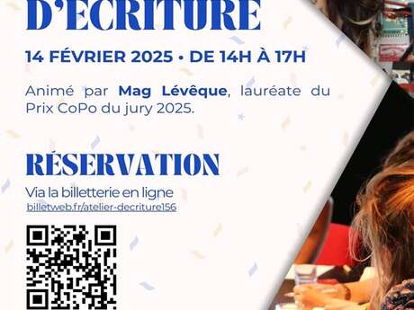 Atelier d'écriture dès 16 ans