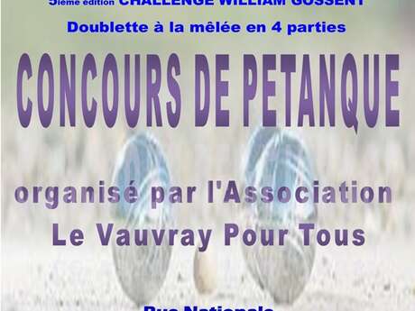 5ème Concours de pétanque Challenge William Gossent