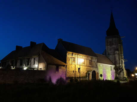 Illumination de l'église et du Manoir d'Hellenvilliers au Mesnil Jourdain - Pierre en lumières