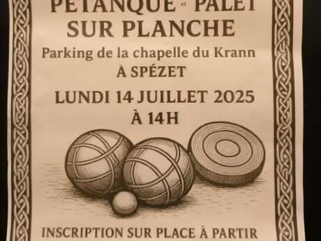 Tournoi de pétanque et palet sur planche