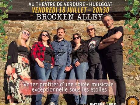 Concert du Groupe "Broken Alley" au théàtre de verdure à Huelgoat.