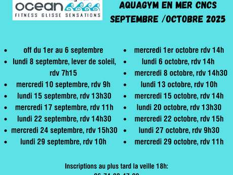 Séance d'Aquagym en mer