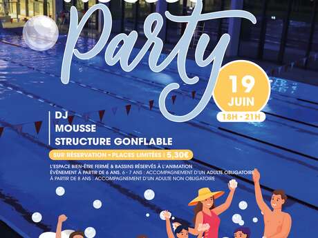 Foam party at the Stade Aquatique