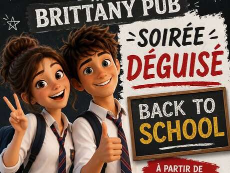 Soirée déguisée "Back to school" au Brittany Pub à Huelgoat.