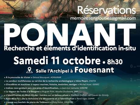 Journée d'études  Archéologie sous-marine du Ponant : Recherche et identification