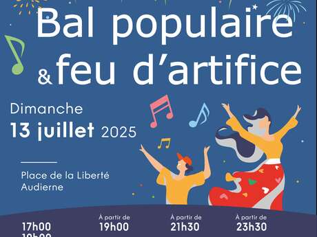 Bal populaire & feu d'artifice 13 Juillet 2025